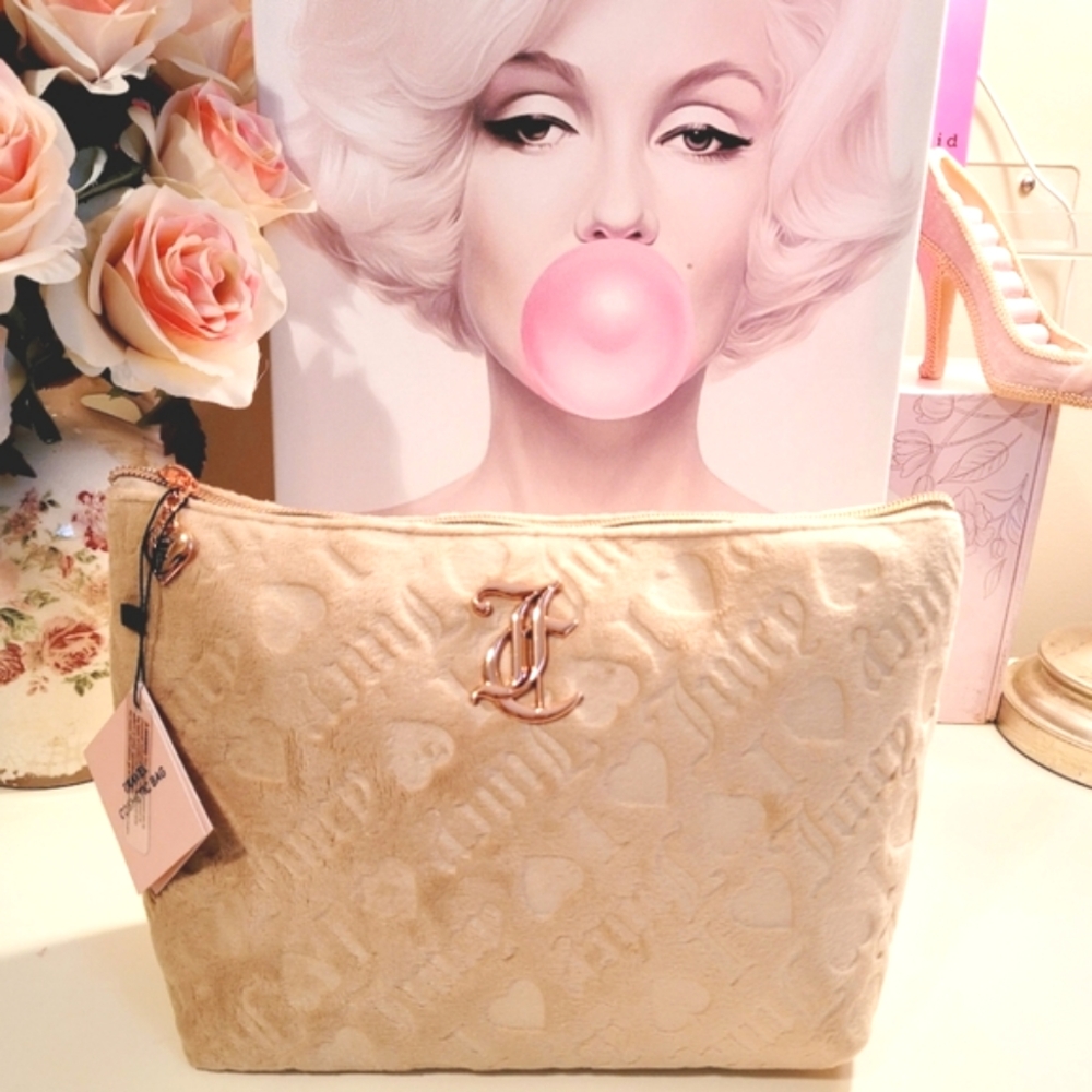 🌺Juicy Couture Logo Cosmetic Bag Cosmetic Case Travel Bag